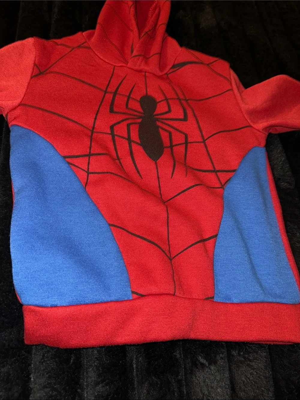 Kids Red and Blue Spider Hoodie Costume